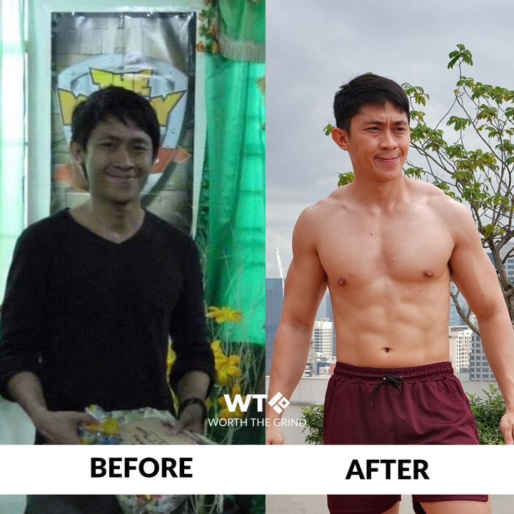 Student before and after