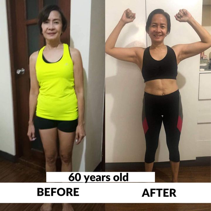 Student, 60 years old, before and after